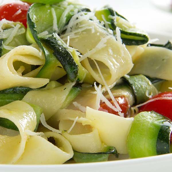 Pappardelle with sautéed vegetables