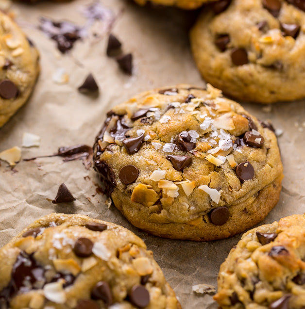 Coconut and chocolate chip cookies