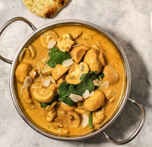 Pumpkin and Mushroom Sorrentinos with Curry Cream
